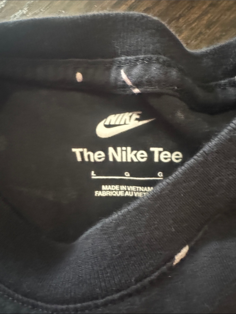 Nike Navy and White Swoosh Star Print Tee with Navy Joggers - Picture 4 of 8